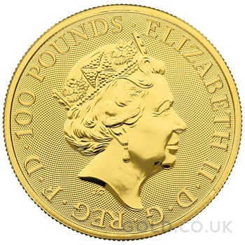 2021 1oz White Greyhound of Richmond Gold Coin Queen's Beasts