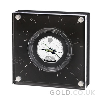 2024 50p X-Wing Star Wars Proof Silver Coin Boxed