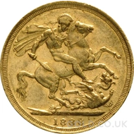 1888 Gold Sovereign Coin Victoria (S)