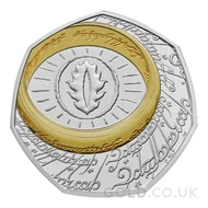 2026 50p Eye of Sauron - 25th anniversary of The Lord of the Rings Proof Silver Coin Boxed