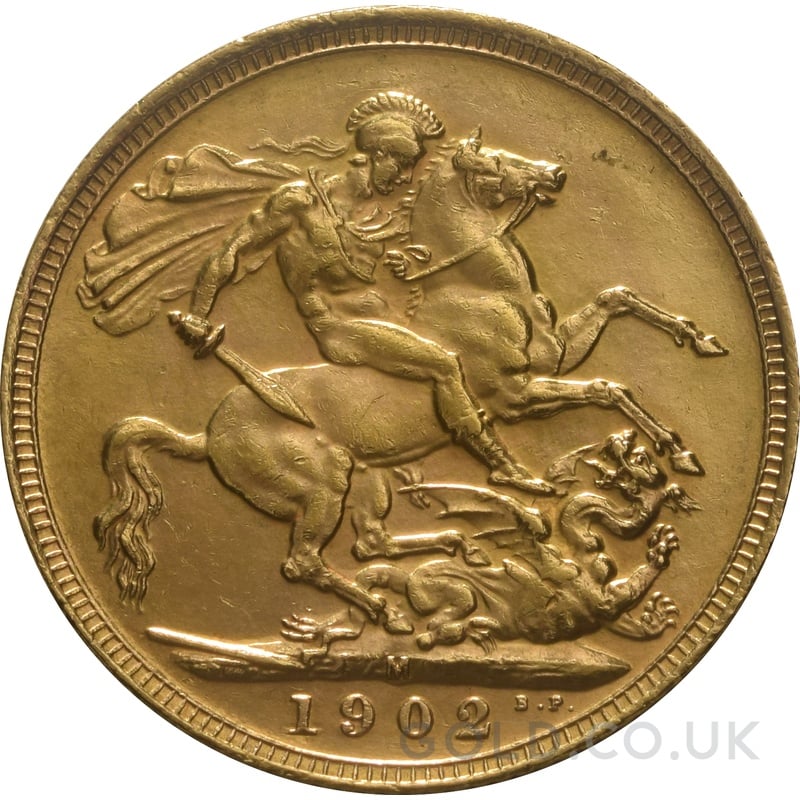 1902 Gold Sovereign Coin Edward VII Melbourne