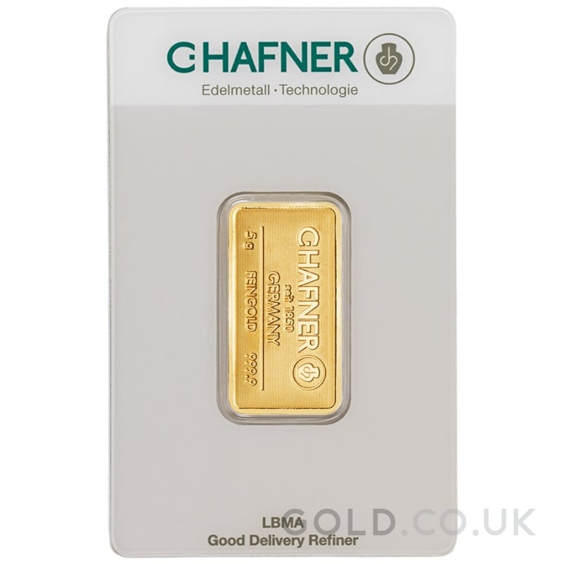 5g Gold Bar C. Hafner Minted