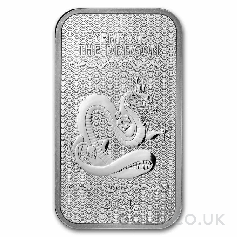 1oz Silver Bar 2024 Year of the Dragon