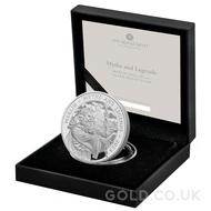 Merlin 1oz Mths & Legends Proof Silver Coin Boxed (2023)
