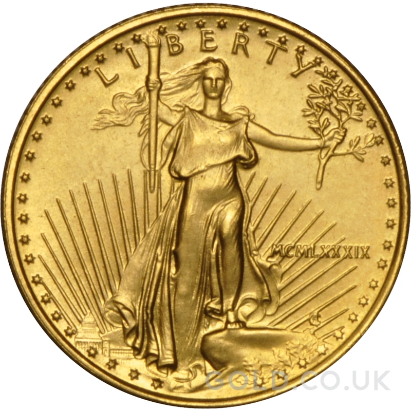 1989 1/10oz American Eagle Gold Coin MCMLXXXIX
