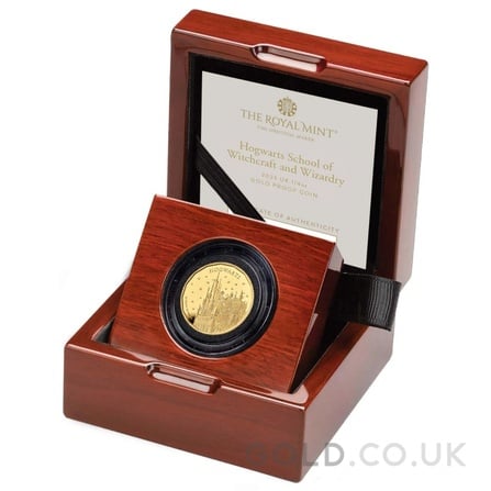 2023 Proof 1/4oz 25th Anniversary of Harry Potter Gold Coin Hogwarts School Boxed