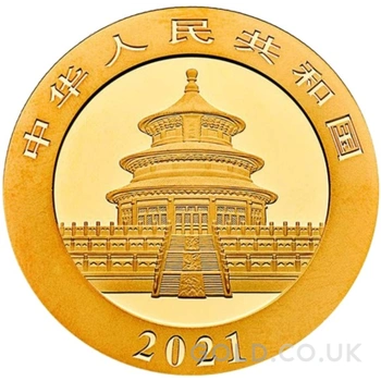 2021 1g Chinese Panda Gold Coin