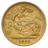 1895 Victoria  Old Head Gold Half Sovereign (London Mint)