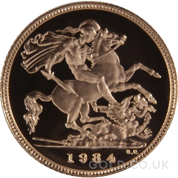 1984 Proof Gold Half Sovereign Boxed