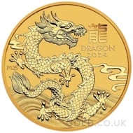 Perth Mint Year of the Dragon 1/4oz Gold Coin (2024)