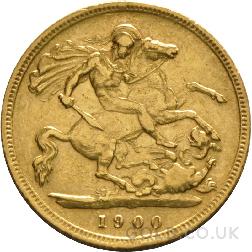 1900 Gold Half Sovereign Queen Victoria Old Head