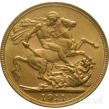 1911 Gold Sovereign Coin George V Melbourne