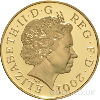 2001 Proof Gold Crown £5 Coin 100th Victoria Anniversary Boxed