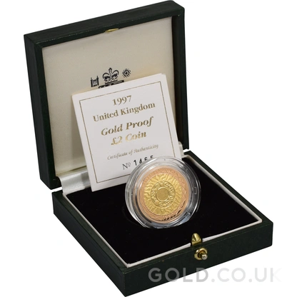 1997 Proof £2 Gold Coin Technologies Boxed