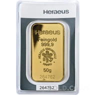 50g Heraeus Gold Bar