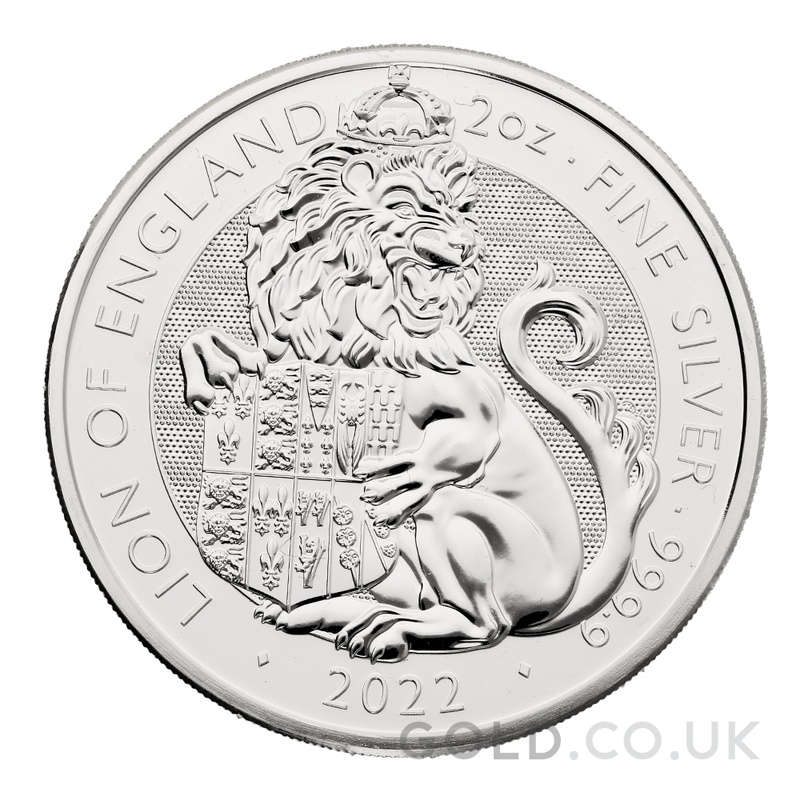 2022 Lion of England Silver Coin Tudor Beasts 2oz
