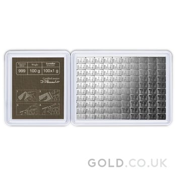 100 x 1g Silver Bar CombiBar