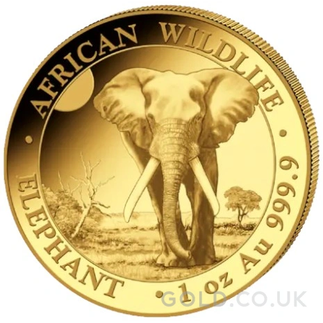 2025 1oz African Wildlife Elephant Gold Coin