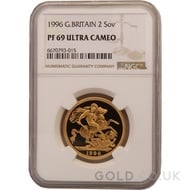 Gold Proof £2 Two Pound Double Sovereign NGC PF69 (1996)