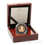 2021 Owl Fifty Pence Proof Gold Coin Boxed
