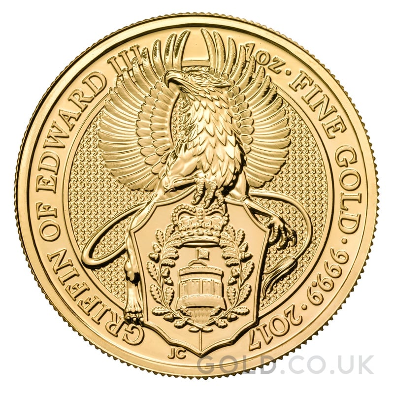 2017 1oz Griffin of Edward III Gold Coin Queen's Beasts