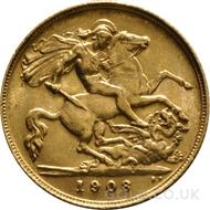 1908 Gold Half Sovereign Coin Edward VII