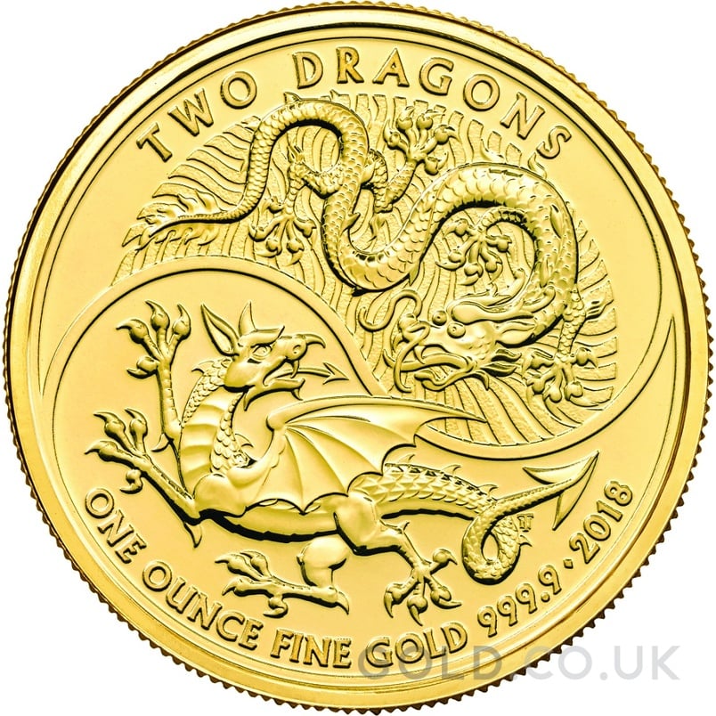 2018 'Two Dragons' 1oz Gold Coin