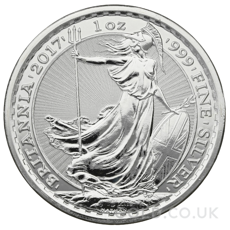 2017 1oz Silver Britannia Coin Privy Rooster Edge
