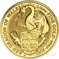 The Red Dragon - 1/4oz Gold Coin