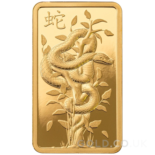 5g Gold Bar 2025 Year of the Snake PAMP