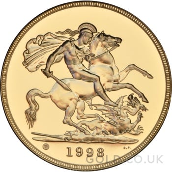 1998 Gold £5 Coin Brilliant Uncirculated Boxed