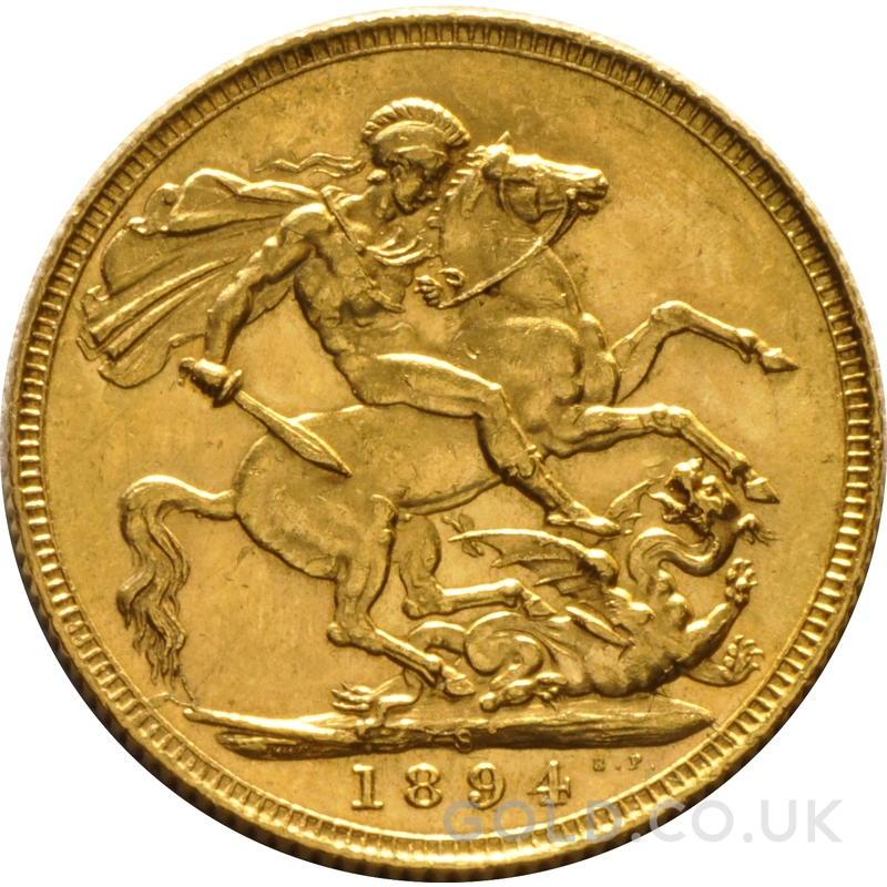 1894 Gold Sovereign Coin Queen Victoria Old Head Sydney
