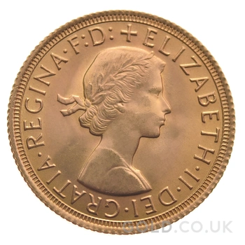 1963 Gold Sovereign Coin Elizabeth II Young Head