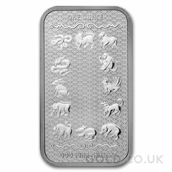 1oz Silver Bar 2024 Year of the Dragon