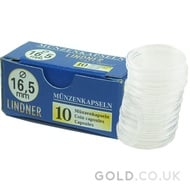 Lindner 16.5mm Capsules for Tenth Ounce Coins (Box of 10)