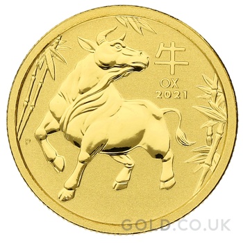 2021 Year of the Ox Gold Coin 1/10oz Perth Mint Australian Lunar Series