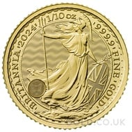 Tenth Ounce Gold Britannia Coin (2024)
