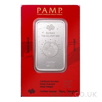 1oz Silver Bar 2025 Year of the Snake PAMP