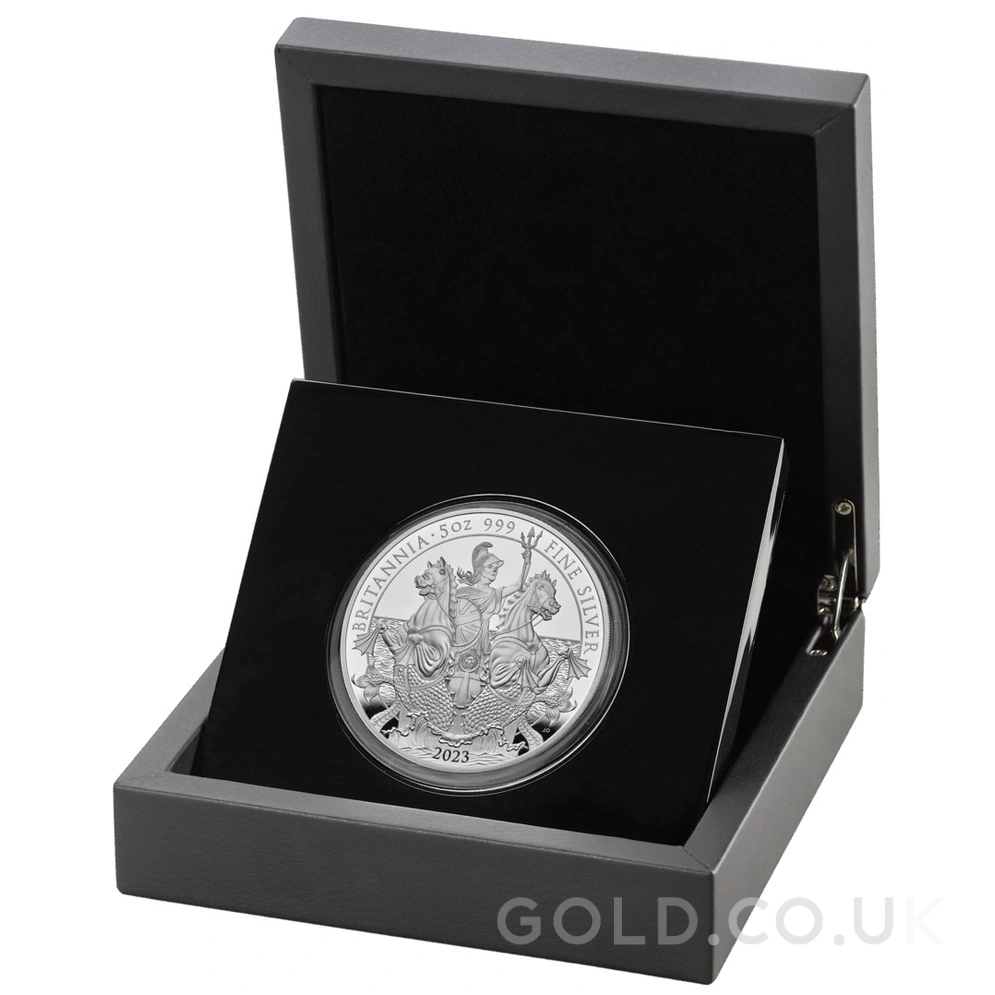 2023 Proof 5oz Silver Britannia Coin Boxed