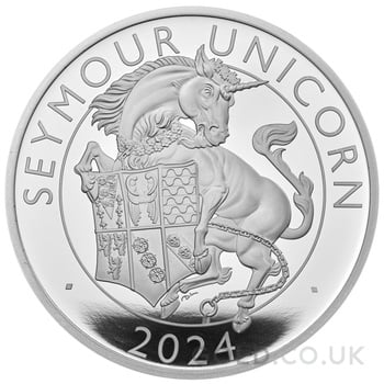 2024 Seymour Unicorn Silver Coin Tudor Beasts Proof 2 Coin Set Boxed