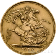 1958 Gold Sovereign Coin Elizabeth II