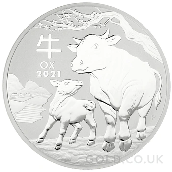 2021 Year of the Ox Silver Coin 1kg Perth Mint Australian Lunar Series