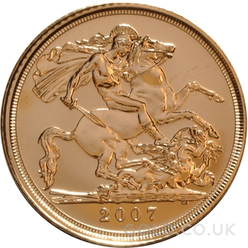 2007 Gold Half Sovereign Elizabeth II Fourth Head