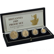 Proof Gold Britannia 4-Coin Box Set (1989)