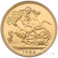 Gold Proof £2 Two Pound Double Sovereign (1996)