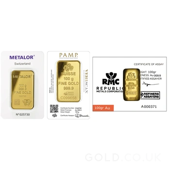 100g Gold Bars Best Value (Brand New)