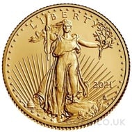 Quarter Ounce American Eagle Type II Gold Coin (2021)