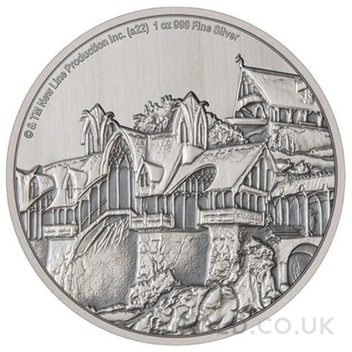 2022 Proof The Lord of the Rings Silver Coin Rivendell 1oz Boxed