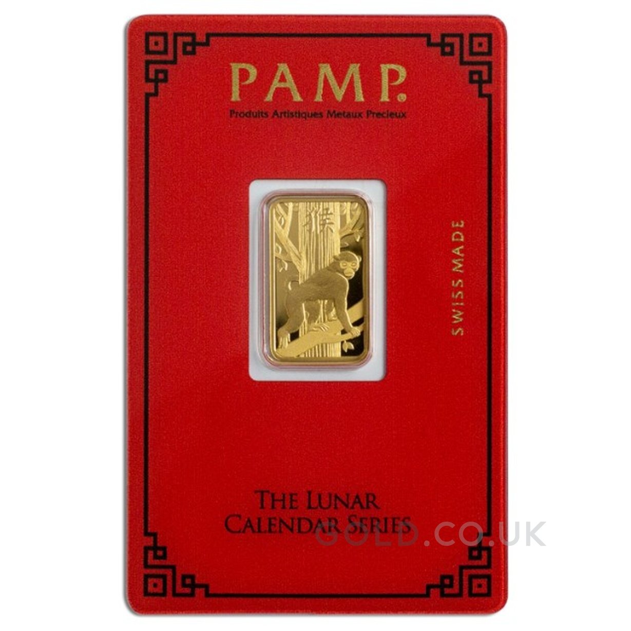 5g Gold Bar Year of the Monkey PAMP