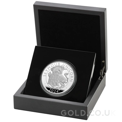 2024 Seymour Unicorn Silver Coin Tudor Beasts 5oz Proof Boxed